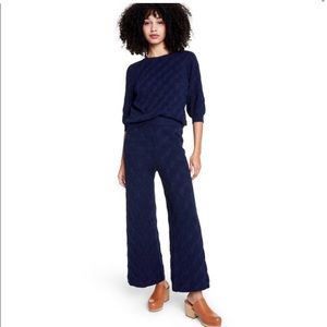 Rachel Comey x Target high rise sweater palazzo pant in navy